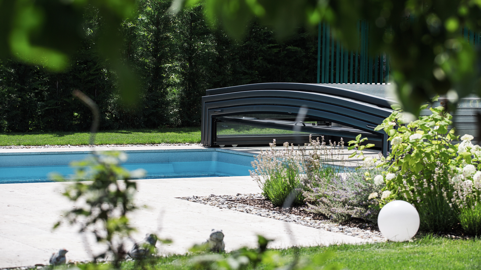 Bepflanzung um den Pool Leidenfrost Pools