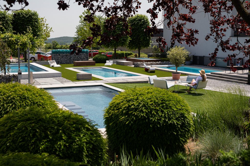 Der österreichische Poolhersteller Leidenfrost informiert gerne im Trendgarten in Eggenburg.